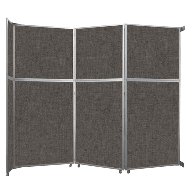 Operable Wall Folding Room Divider 11'9" x 10'3/4" Mocha Fabric